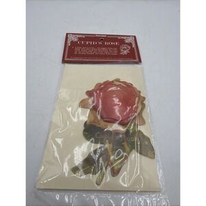 Shackman Valentine Petal Card Victorian Style Love's Secret w/Envelope 1986 NOS